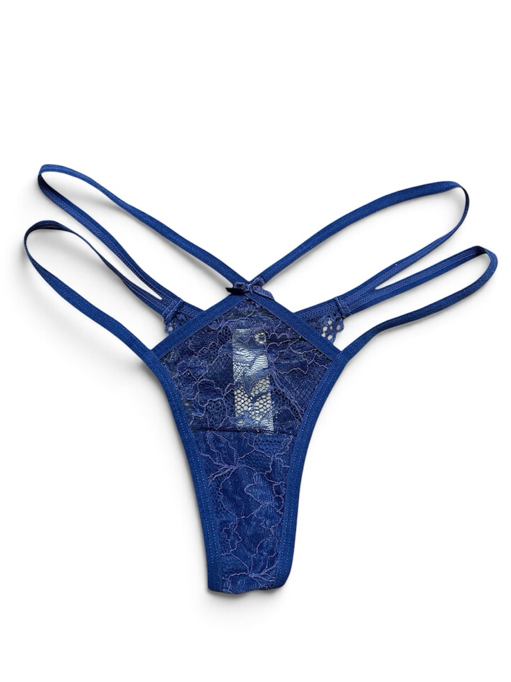 NWT LOUNGERIE Women’s Lace Strappy Thong - Blue